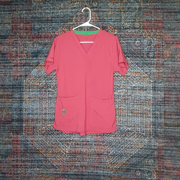 Carhartt womens solid red Force scrub top S - Picture 1 of 5